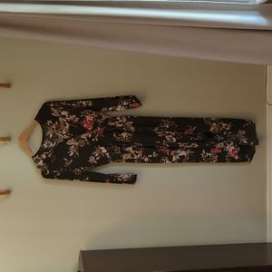 Green floral high-low dress size small